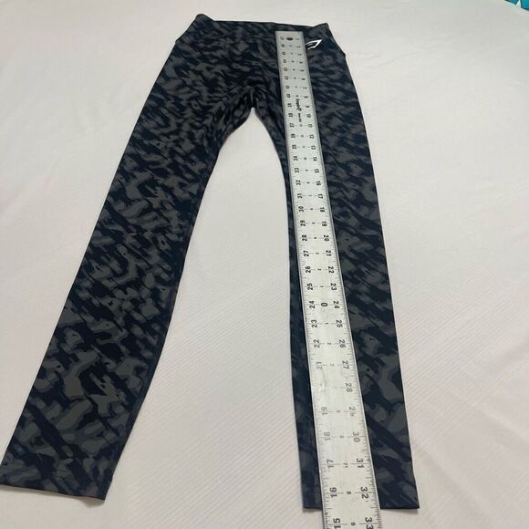 GYMSHARK Grey Black Camo Camouflage Training Leggings Size Small - Picture 6 of 10